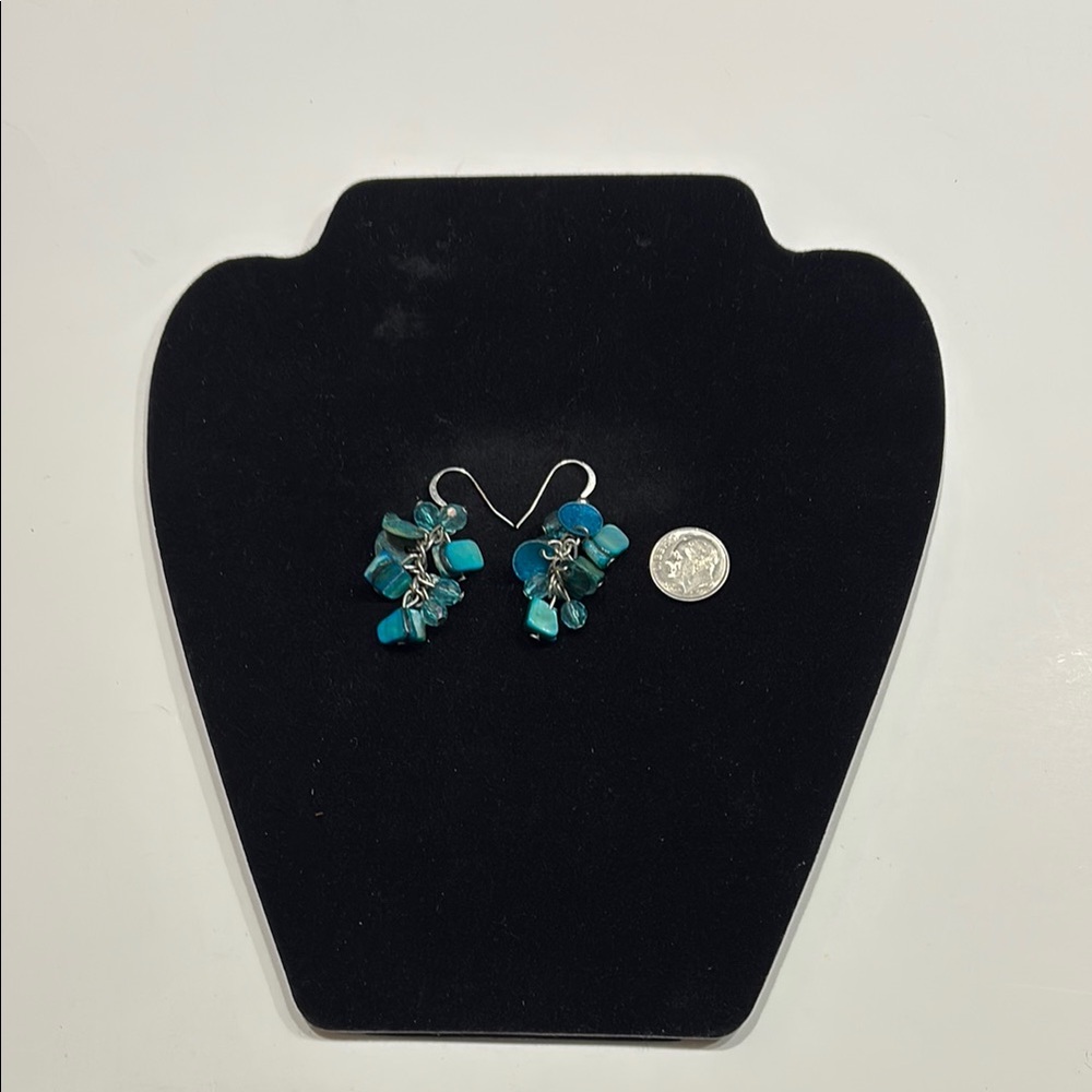 Turquoise Cluster Dangle Earrings - Women Jewelry